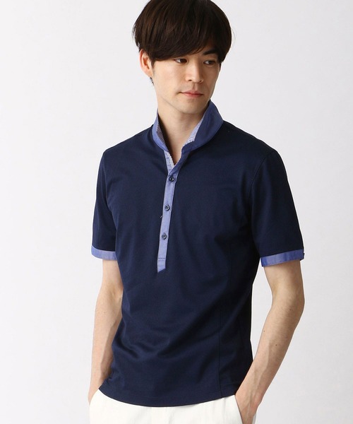 HIDEAWAYS NICOLE（ハイダウェイニコル）の「イタリアンカラ－ポロシャツ（ポロシャツ・メンズ・ブラック/ラベンダー/ホワイト/ネイビー/その他1・MEDIUM/X-LARGE/XX-LARGE/LARGE）」の17枚目の写真