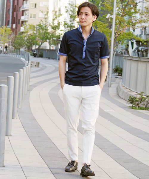 HIDEAWAYS NICOLE（ハイダウェイニコル）の「イタリアンカラ－ポロシャツ（ポロシャツ・メンズ・ブラック/ラベンダー/ホワイト/ネイビー/その他1・MEDIUM/X-LARGE/XX-LARGE/LARGE）」の16枚目の写真