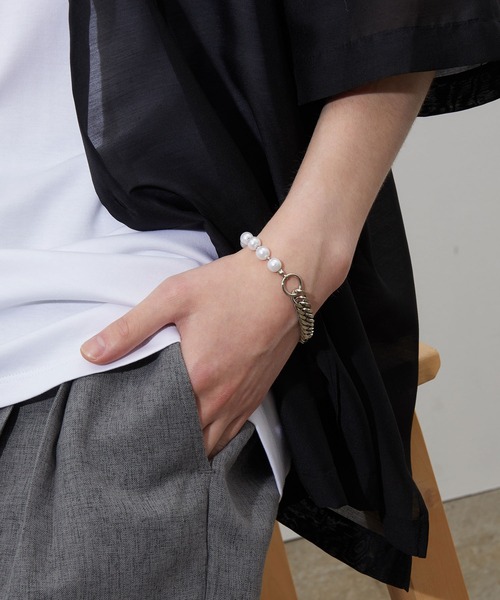 JUNRED（ジュンレッド）の「パールチェーンブレスレット（ブレスレット・メンズ・シルバー/シルバー系その他・FREE）」の10枚目の写真