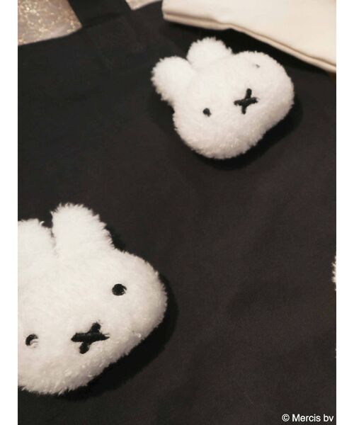 merry jenny（メリージェニー）の「もこもこmiffyトート（トートバッグ・レディース・アイボリー/ブラック・FREE）」の5枚目の写真