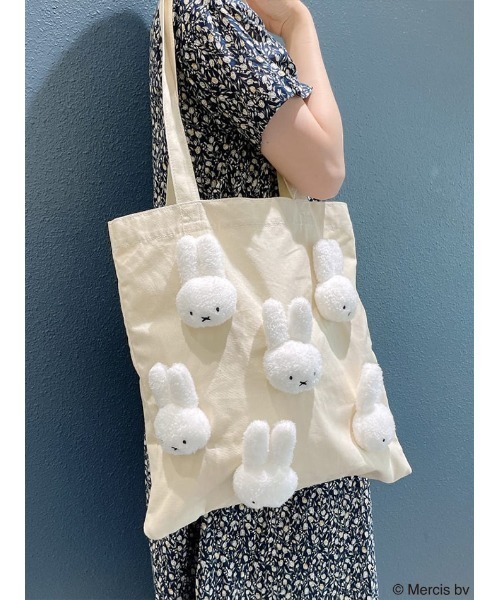 merry jenny（メリージェニー）の「もこもこmiffyトート（トートバッグ・レディース・アイボリー/ブラック・FREE）」の2枚目の写真