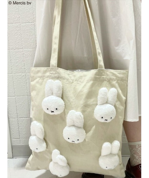 merry jenny（メリージェニー）の「もこもこmiffyトート（トートバッグ・レディース・アイボリー/ブラック・FREE）」の14枚目の写真
