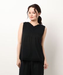 Samansa Mos2 | Vネックノースリレースカットソー(Tシャツ/カットソー)