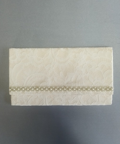 Cupid Heart(キューピッドハート)の「【Cupid Heart】結婚式アイテム レースパーティーふくさ(エコバッグ/サブバッグ・レディース・ベージュ/ブラック/シルバー・MEDIUM)」の8枚目の写真