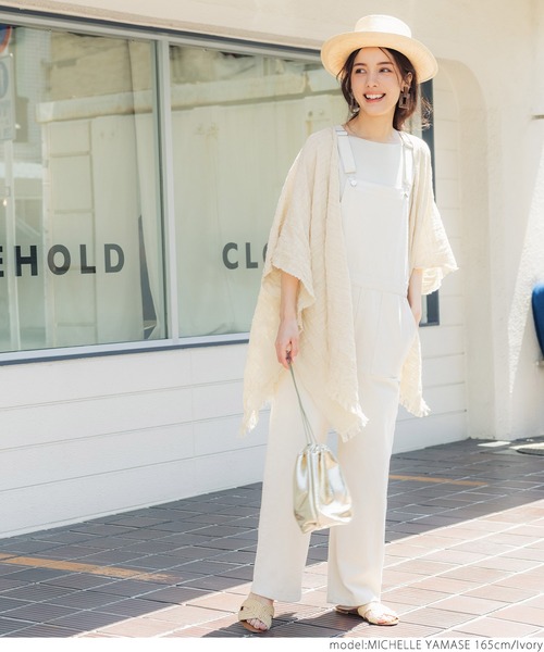 coca（coca）（コカ）の「＼＼新色登場／／ガーゼタッチサマーポンチョ（ポンチョ・レディース・ブラウン/アイボリー/チャコールグレー/ストライプ・ONE SIZE）」の18枚目の写真
