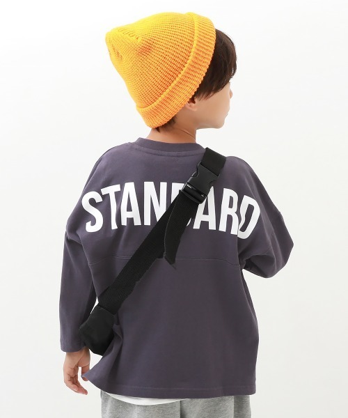 devirock（デビロック）の「フットボール バックプリント 長袖Tシャツ（Tシャツ/カットソー・キッズ・ホワイト/グレー系その他/ブルーグレー/ブラック/イエロー/ライトカーキ/ブルー系その他/ホワイト系その他/パープル系その他/イエロー系その他/グリーン系その他/その他12/その他13/その他14/イエロー系その他2・160cm/130cm/120cm/110cm/140cm/150cm/100cm）」の10枚目の写真