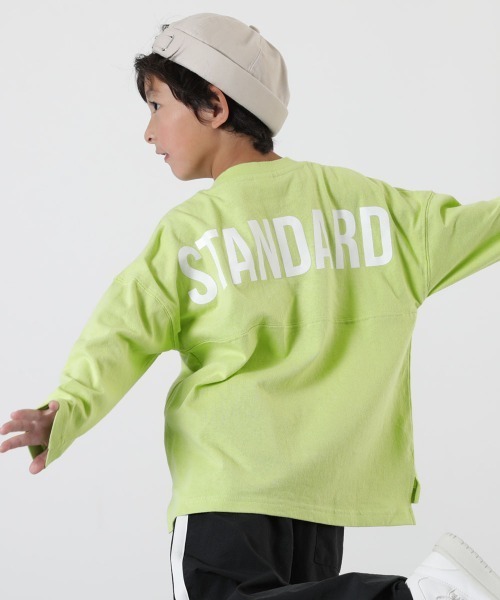 devirock（デビロック）の「フットボール バックプリント 長袖Tシャツ（Tシャツ/カットソー・キッズ・ホワイト/グレー系その他/ブルーグレー/ブラック/イエロー/ライトカーキ/ブルー系その他/ホワイト系その他/パープル系その他/イエロー系その他/グリーン系その他/その他12/その他13/その他14/イエロー系その他2・160cm/130cm/120cm/110cm/140cm/150cm/100cm）」の13枚目の写真