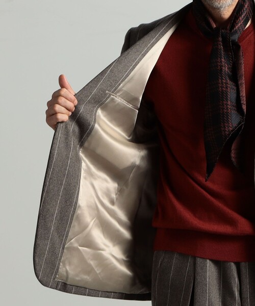 HAVERSACK(ハバーザック)の「HAVERSACK ATTIRE ウールカシミヤ ノーカラージャケット(ノーカラージャケット・メンズ・グレー系その他2・M/S)」の7枚目の写真