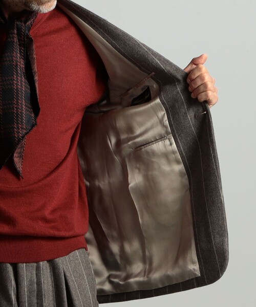 HAVERSACK(ハバーザック)の「HAVERSACK ATTIRE ウールカシミヤ ノーカラージャケット(ノーカラージャケット・メンズ・グレー系その他2・M/S)」の8枚目の写真