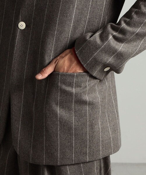 HAVERSACK(ハバーザック)の「HAVERSACK ATTIRE ウールカシミヤ ノーカラージャケット(ノーカラージャケット・メンズ・グレー系その他2・M/S)」の10枚目の写真