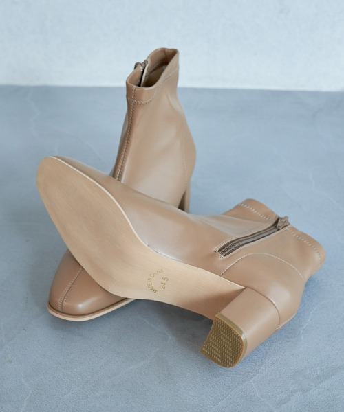 ROPE' PICNIC（ロペピクニック）の「ソフトスクエアトゥスムースストレッチブーツ（ブーツ・レディース・ブラック/グレー/キナリ/ベージュ・22.5cm/23.0cm/23.5cm/24.0cm/24.5cm/25.0cm）」の10枚目の写真