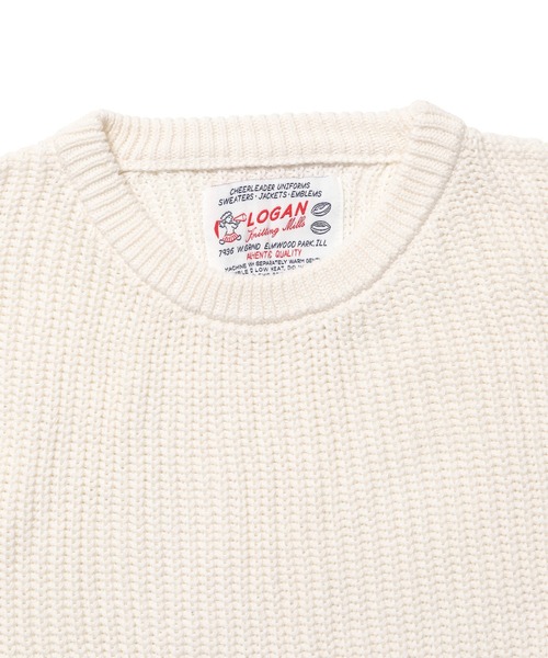 ADAM ET ROPE'（アダムエロペ）の「【LOGAN/ローガン別注】Dip Dye CrewNeck/UNISEX（ニット/セーター・メンズ・ネイビー/グレー・M/L）」の9枚目の写真