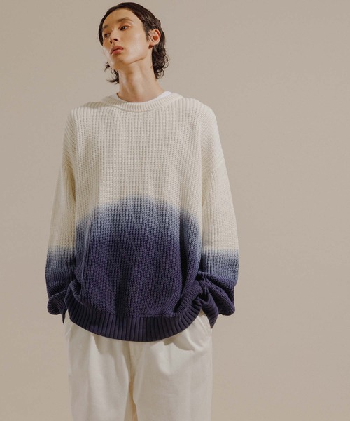 セール】【LOGAN/ローガン別注】Dip Dye CrewNeck/UNISEX