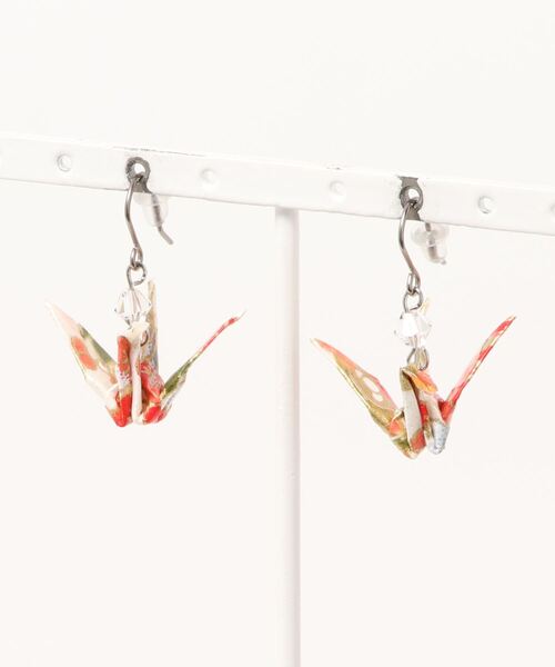 Sakka(サッカ)の「鶴モチーフ ピアス(ピアス(両耳用)・レディース・B/J/D/L/G/F/E/A/I/H/C/K・FREE)」の2枚目の写真