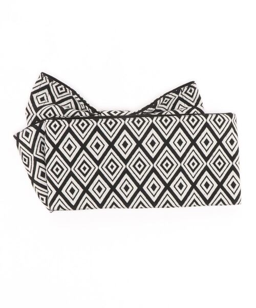 チャイハネ（チャイハネ）の「【チャイハネ】ジオメ柄ワンタッチ帯（和装小物・レディース・ブラック×ホワイト・FREE）」の3枚目の写真