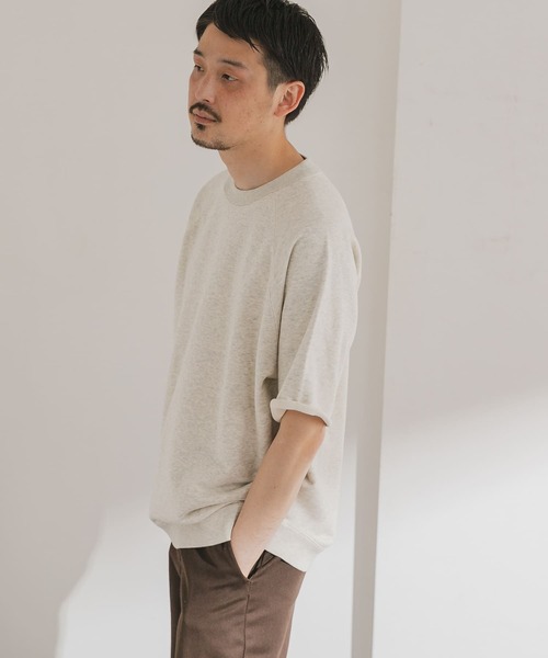 URBAN RESEARCH DOORS(アーバンリサーチドアーズ)の「カットオフスウェットショートスリーブプルオーバー(Tシャツ/カットソー・メンズ・ブラック/オートミール/ブルー系その他/ブラウン・40/38)」の13枚目の写真