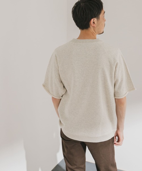 URBAN RESEARCH DOORS(アーバンリサーチドアーズ)の「カットオフスウェットショートスリーブプルオーバー(Tシャツ/カットソー・メンズ・ブラック/オートミール/ブルー系その他/ブラウン・40/38)」の18枚目の写真