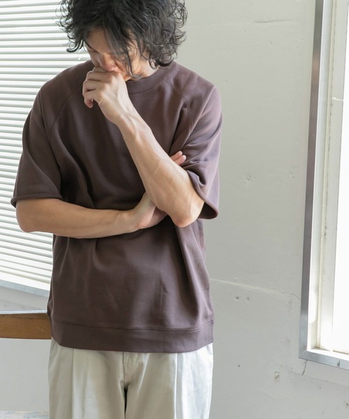 URBAN RESEARCH DOORS(アーバンリサーチドアーズ)の「カットオフスウェットショートスリーブプルオーバー(Tシャツ/カットソー・メンズ・ブラック/オートミール/ブルー系その他/ブラウン・40/38)」の5枚目の写真