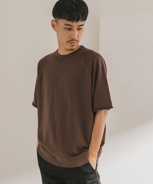 URBAN RESEARCH DOORS(アーバンリサーチドアーズ)の「カットオフスウェットショートスリーブプルオーバー(Tシャツ/カットソー・メンズ・ブラック/オートミール/ブルー系その他/ブラウン・40/38)」の20枚目の写真