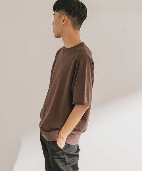 URBAN RESEARCH DOORS(アーバンリサーチドアーズ)の「カットオフスウェットショートスリーブプルオーバー(Tシャツ/カットソー・メンズ・ブラック/オートミール/ブルー系その他/ブラウン・40/38)」の10枚目の写真