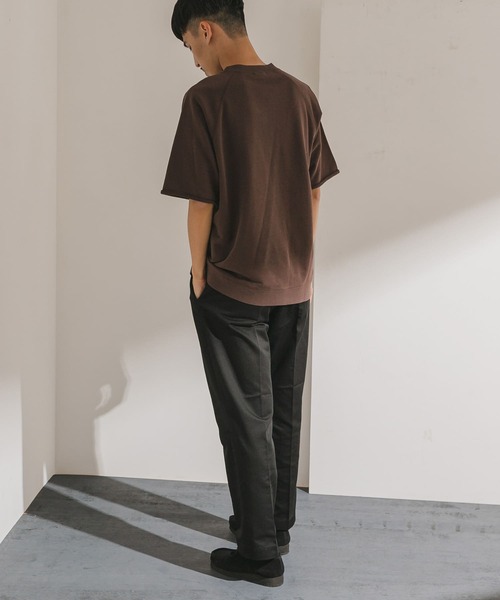 URBAN RESEARCH DOORS(アーバンリサーチドアーズ)の「カットオフスウェットショートスリーブプルオーバー(Tシャツ/カットソー・メンズ・ブラック/オートミール/ブルー系その他/ブラウン・40/38)」の6枚目の写真