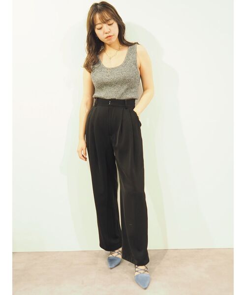 EVRIS（エヴリス）の「メランジニットタンク（ニット/セーター・レディース・オレンジ/ベージュ/ブラック・FREE）」の9枚目の写真