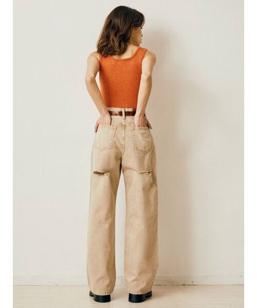 EVRIS（エヴリス）の「メランジニットタンク（ニット/セーター・レディース・オレンジ/ベージュ/ブラック・FREE）」の21枚目の写真