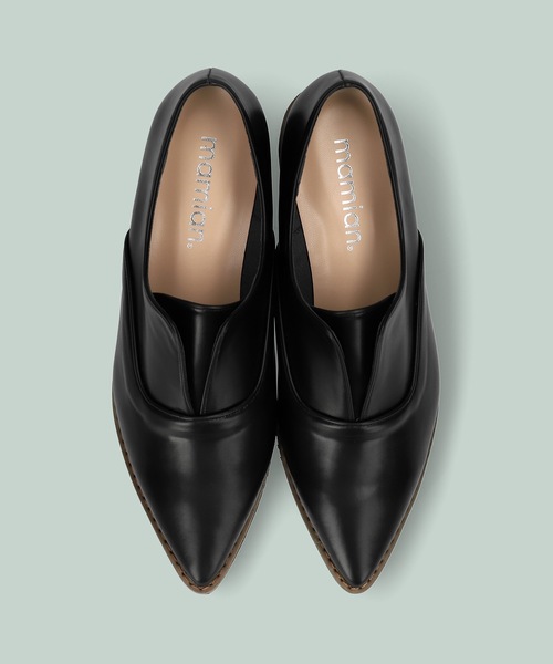 MAMIAN（マミアン）の「ノーレース プラットフォーム シューズ (4.0cmソール)（ドレスシューズ・レディース・シルバー系その他/ブラック・23.0cm/23.5cm/25.0cm/24.0cm/24.5cm/22.5cm）」の7枚目の写真