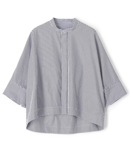 TOMORROWLAND （トゥモローランド）の「コットンブロード ハーフスリーブシャツ（シャツ/ブラウス・レディース・ホワイト/ライトブルー/ブルー系その他3/ブルー系その他4/ブルー系その他/ブルー系その他2/グレー系その他2/ブルー/グリーン系その他3/ネイビー/ブラック系その他・36）」の11枚目の写真