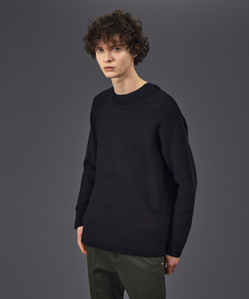 ABAHOUSE(アバハウス)の「ナナメ リンクス プルオーバー ニット(ニット/セーター・メンズ・ダークブラウン/スモークピンク/グレイッシュベージュ/グレイッシュブルー・44/46/48)」の2枚目の写真