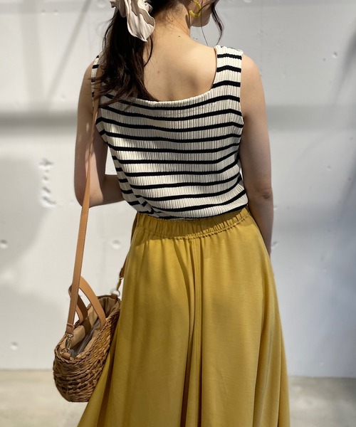 CAMILLE EAU(カミーユオー)の「センターシームサーキュラースカート(スカート・レディース・イエロー/モカ・MEDIUM)」の12枚目の写真