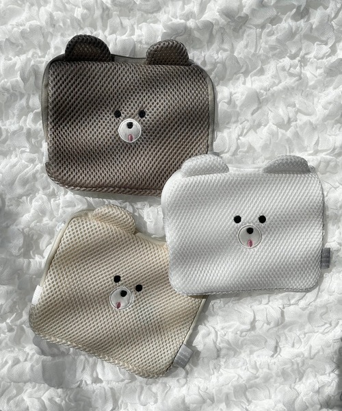 AS KNOW AS plus（アズノゥアズプラス）の「☆すふれべあポーチ付マスク【ZOZOTOWN限定アイテム】（マスク・レディース・モカ/ホワイト/ベージュ・FREE）」の8枚目の写真