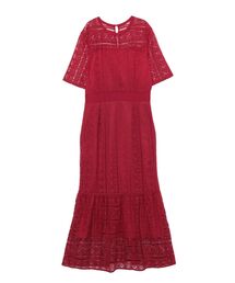 着用1回ラグナムーンワンピース赤　美品 LAGUNAMOON（ラグナムーン）の「【WEB限定】フリルナロー