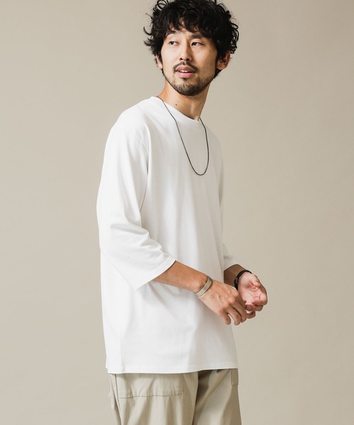 汗染み防止 Anti Soakedヘビークルーネックワイドｔシャツ７分袖