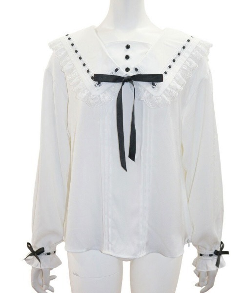 新品】Secret School シャツカラーブラウス