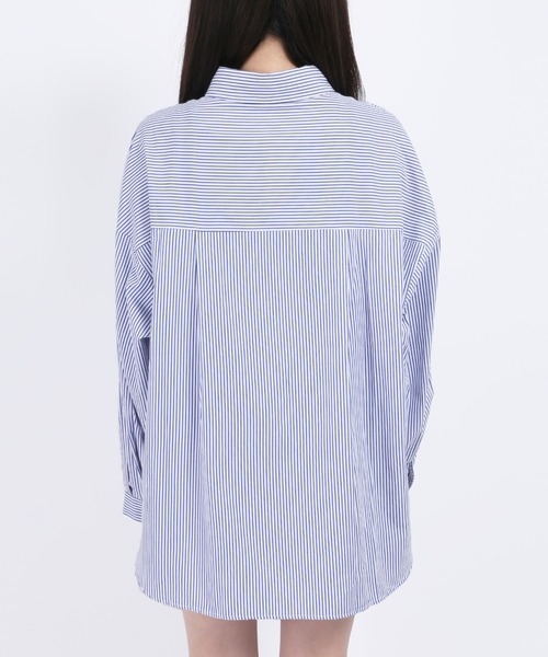 WC(ダブル シー)の「カラーストライプビッグシャツ(シャツ/ブラウス・レディース・パープル/ブルー/グリーン/ピンク・FREE)」の17枚目の写真
