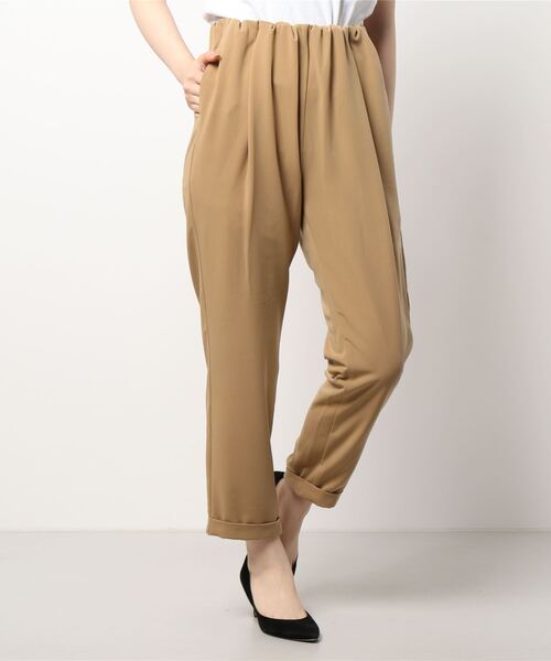 Doux archives（ドゥアルシーヴ）の「ウエストギャザーパンツ（スラックス・レディース・ブラック/ピンク/ベージュ/グリーン・SMALL/MEDIUM）」の13枚目の写真