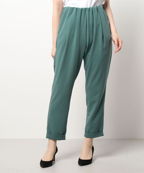 Doux archives（ドゥアルシーヴ）の「ウエストギャザーパンツ（スラックス・レディース・ブラック/ピンク/ベージュ/グリーン・SMALL/MEDIUM）」の14枚目の写真