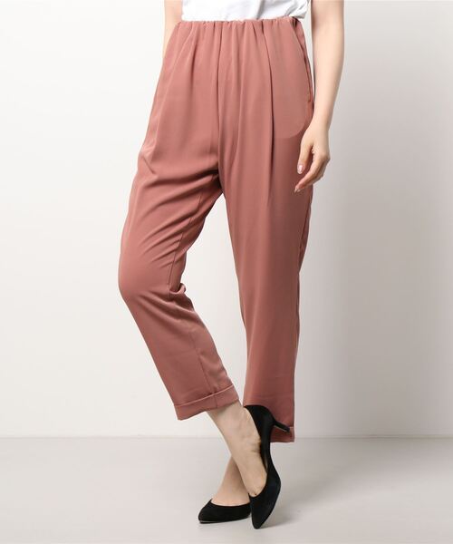 Doux archives（ドゥアルシーヴ）の「ウエストギャザーパンツ（スラックス・レディース・ブラック/ピンク/ベージュ/グリーン・SMALL/MEDIUM）」の15枚目の写真