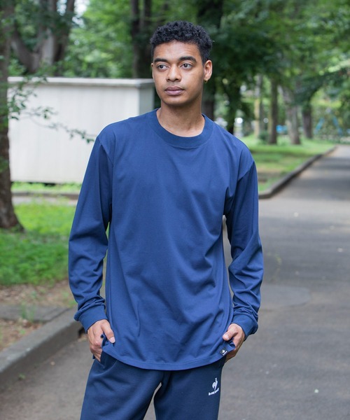le coq sportif(ルコックスポルティフ)の「ルコック N.N.C-SHIRT(ニューノーマルコンフォート)ロングスリーブシャツ メンズ ウェア tシャツ スポーツ(Tシャツ/カットソー・メンズ・ブラック/ホワイト/ネイビー・L/S/M/XL/XXL)」の3枚目の写真