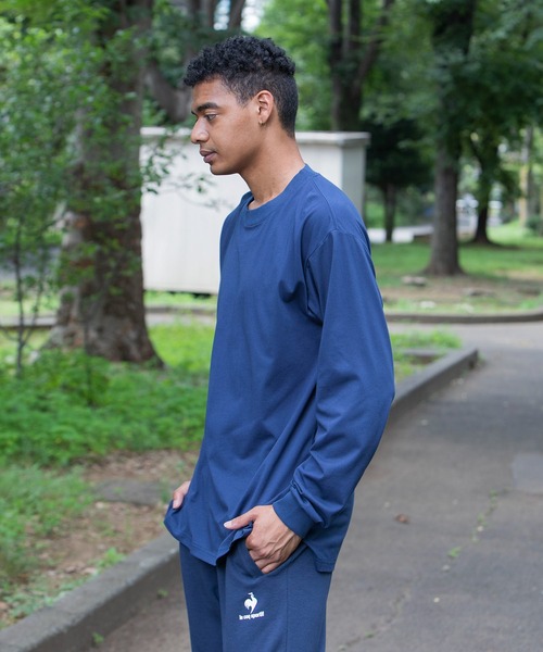 le coq sportif(ルコックスポルティフ)の「ルコック N.N.C-SHIRT(ニューノーマルコンフォート)ロングスリーブシャツ メンズ ウェア tシャツ スポーツ(Tシャツ/カットソー・メンズ・ブラック/ホワイト/ネイビー・L/S/M/XL/XXL)」の5枚目の写真