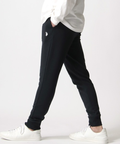 U.S. POLO ASSN.（ユーエスポロアッスン）の「U.S. POLO ASSN./ユーエスポロアッスン 別注 裏毛 ロゴ ワンポイント刺繍 スウェットパンツ/スキニー ジョガーパンツ/ルームウェア/レディース メンズ（スウェットパンツ・メンズ・チャコールグレー/ブラック/ネイビー/グレー・LL/M/L）」の19枚目の写真