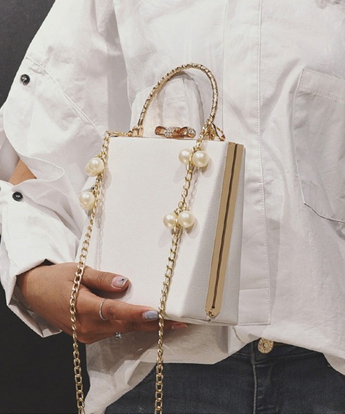 aimoha（アイモハ）の「レトロ天使ハンドバッグ（ハンドバッグ・レディース・ホワイト/ブラック/ピンク/グレー・FREE）」の15枚目の写真