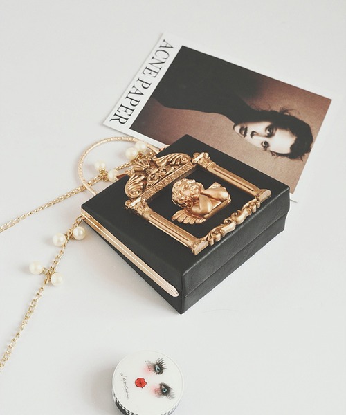 aimoha（アイモハ）の「レトロ天使ハンドバッグ（ハンドバッグ・レディース・ホワイト/ブラック/ピンク/グレー・FREE）」の22枚目の写真