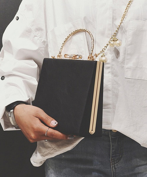 aimoha（アイモハ）の「レトロ天使ハンドバッグ（ハンドバッグ・レディース・ホワイト/ブラック/ピンク/グレー・FREE）」の18枚目の写真