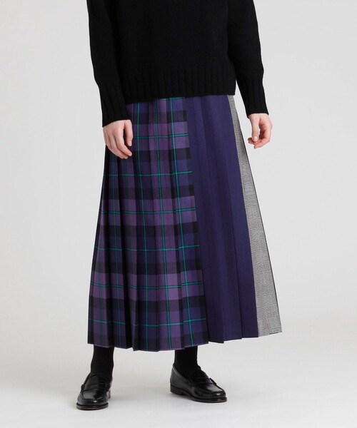 GREY LABEL 【O'NEIL OF DUBLIN】 ウールマキシプリーツスカート