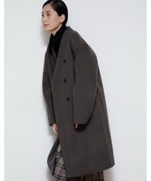 human woman | ◆≪arrive 5e≫ ノーカラーダブルウールコート(ノーカラーコート)