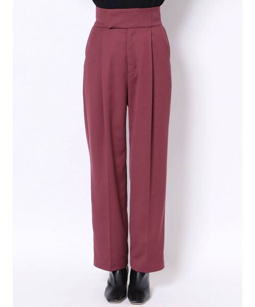 LAGUNAMOON(ラグナムーン)の「ストレートタックカラーパンツ(その他パンツ・レディース・ボルドー/グリーン系その他・SMALL/MEDIUM)」の4枚目の写真