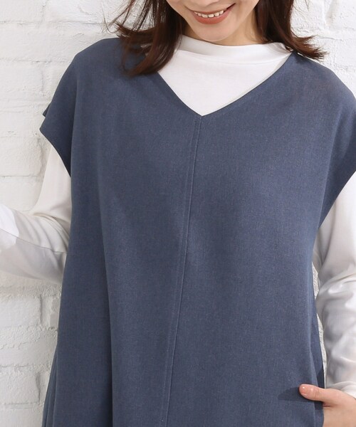 SHOO・LA・RUE(シューラルー)の「◆【2点セット】ウール調フレンチスリーブジャンドレセット(スカート・レディース・ライトブルー/ブラック/ダークブラウン/ベージュ・02/03/04)」の14枚目の写真