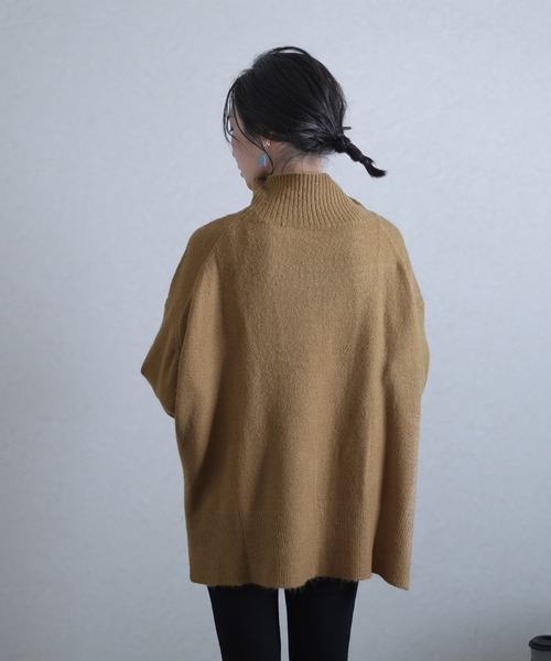 ElegChic(エレグシック)の「タートルネックワイドセーター(ニット/セーター・レディース・ライトグレー/ブラック/ベージュ・MEDIUM/X-LARGE/XXX-LARGE)」の15枚目の写真